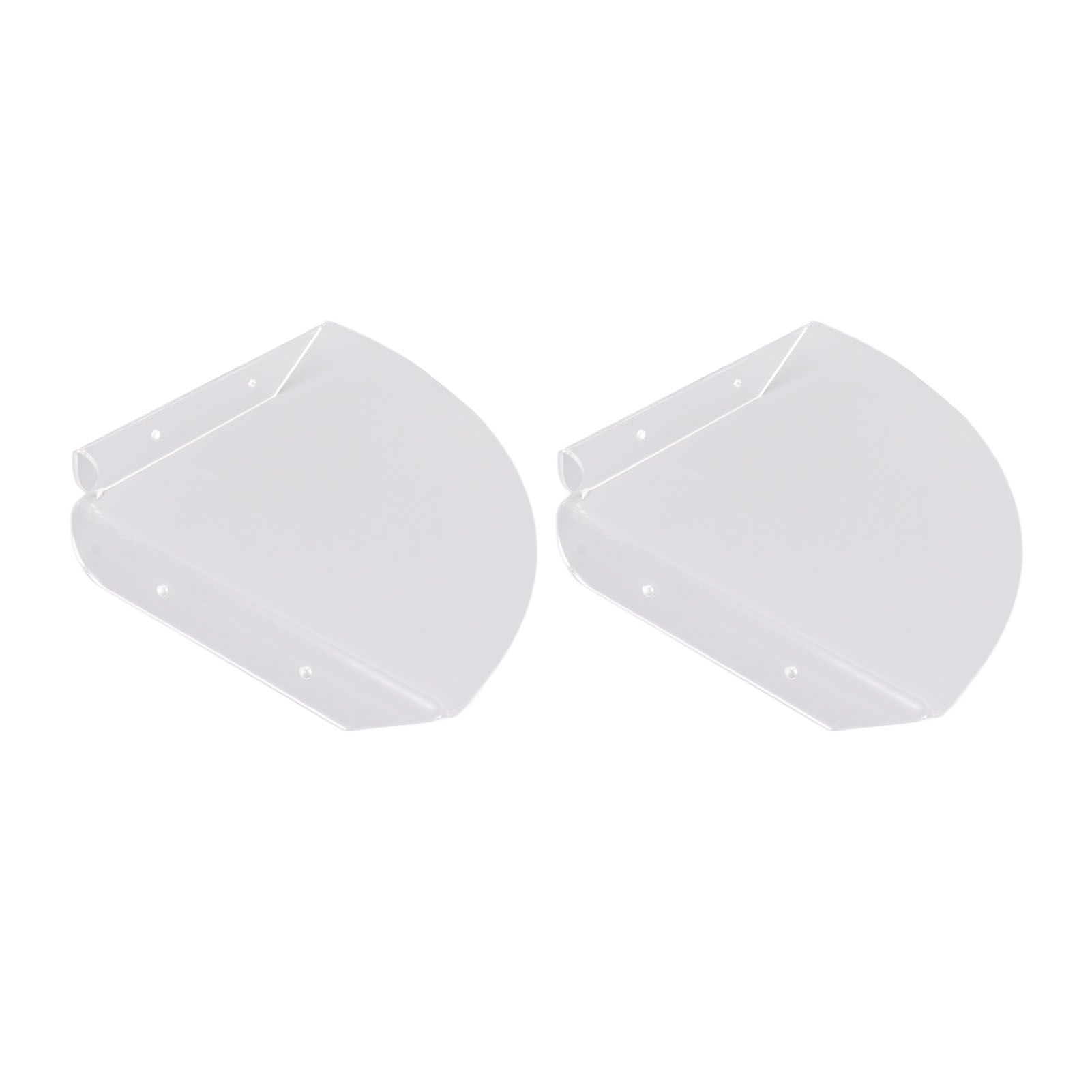 2pcs Wall Mount Floating Corner Shelves Quarter Round Hanging Corner Shelves for Bedrooms Living Rooms Shower Room Transparent — image 2