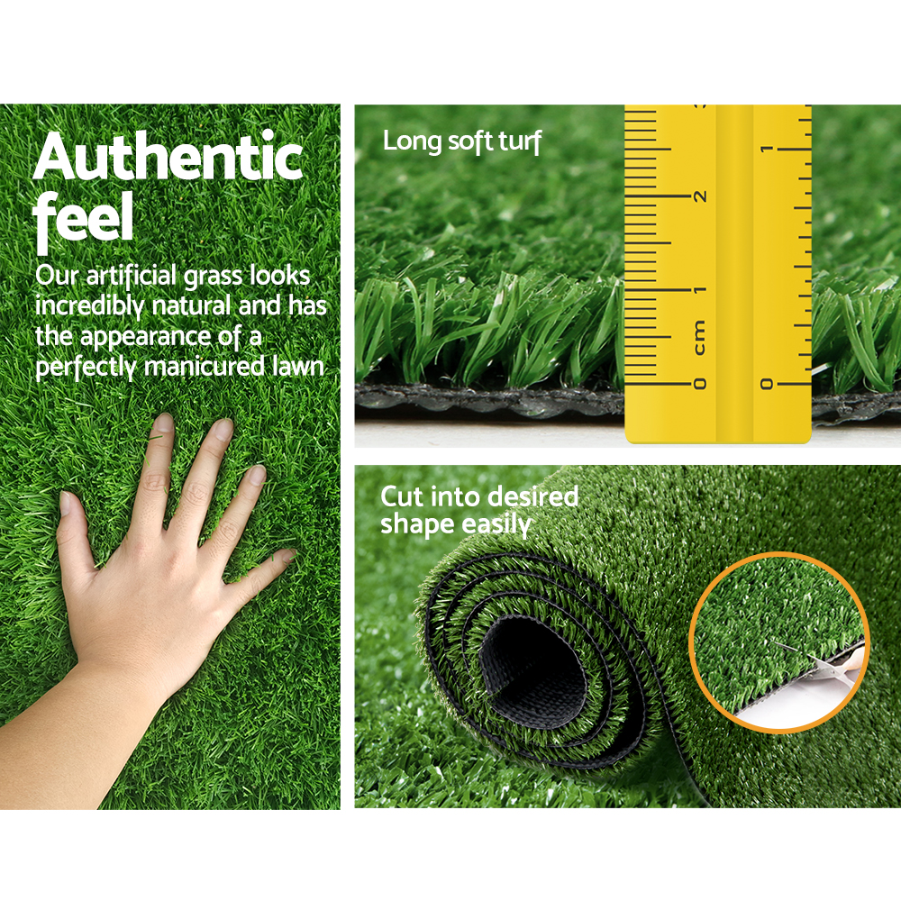 Prime Turf Artificial Grass 2mx10m 10mm Synthetic Fake Lawn Turf Plant Plastic Olive โ image 6