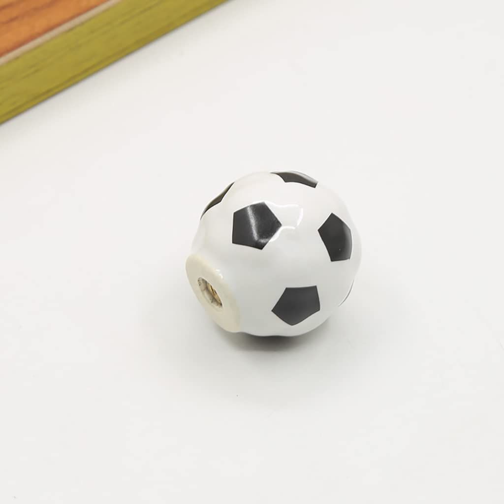 Heavy Ceramic Soccer knobs Football Knobs, 4 Packs Ball Sports Party Theme Children and Baby Home Decor Drawer Knobs — image 4