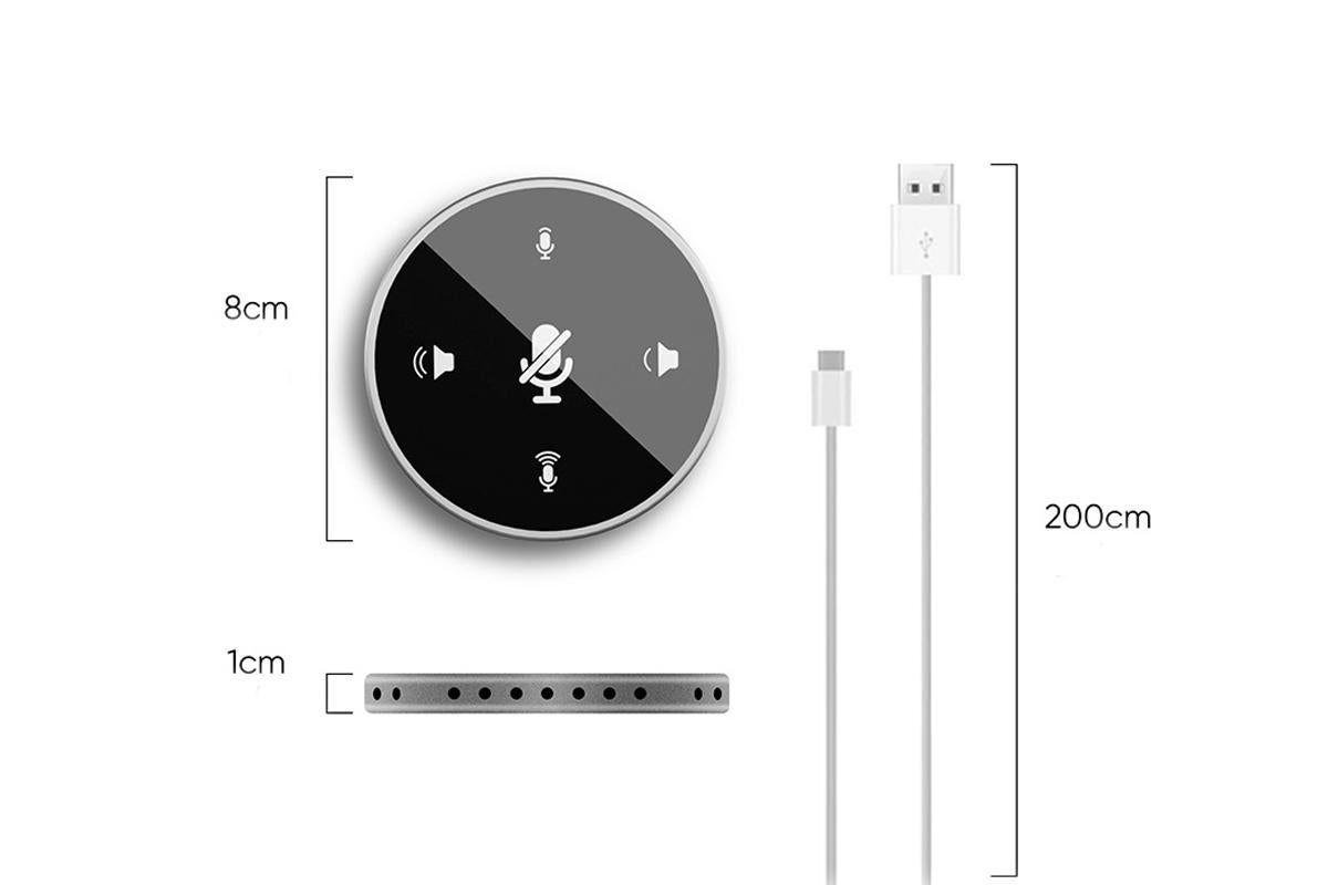 USB Conference Microphone Speech Mic 360° Voice Pickup - Black — image 5