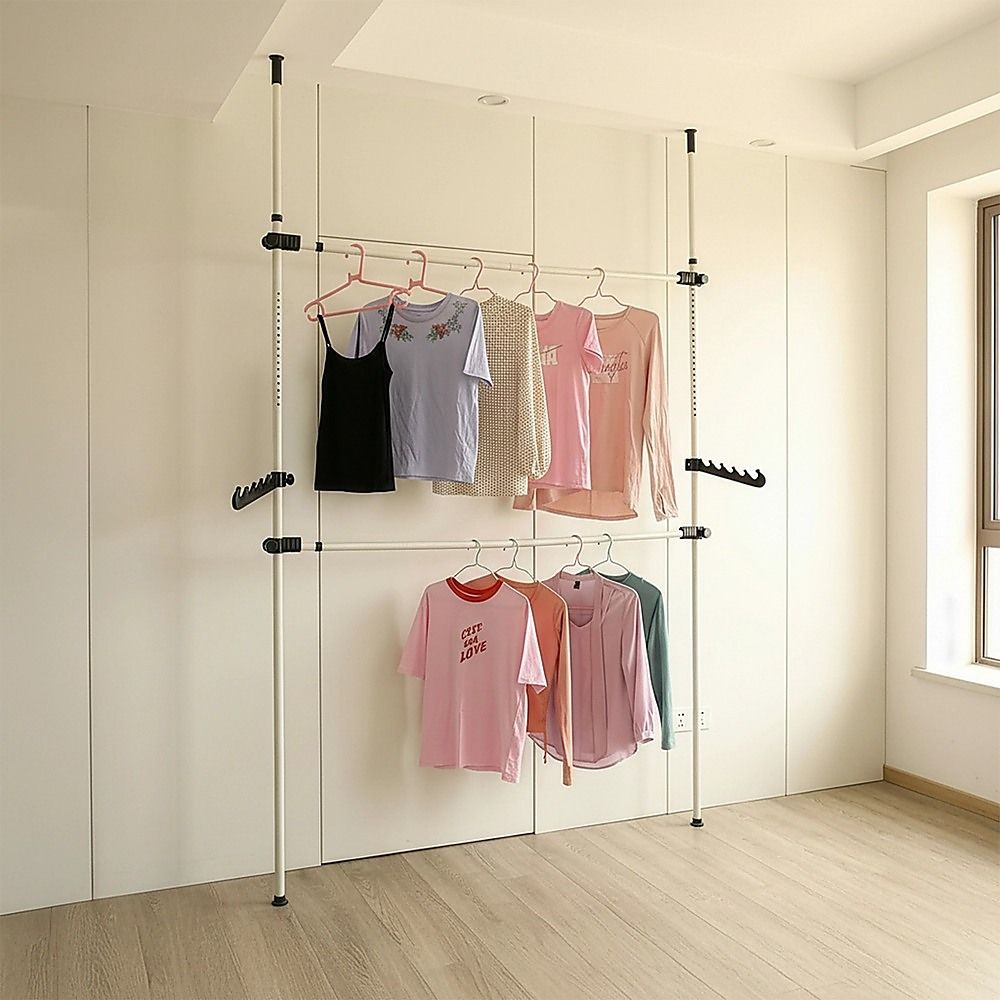 Heavy Duty Adjust Clothes Rail Storage Garment Shelf Hanging Display Stand Rack โ image 4