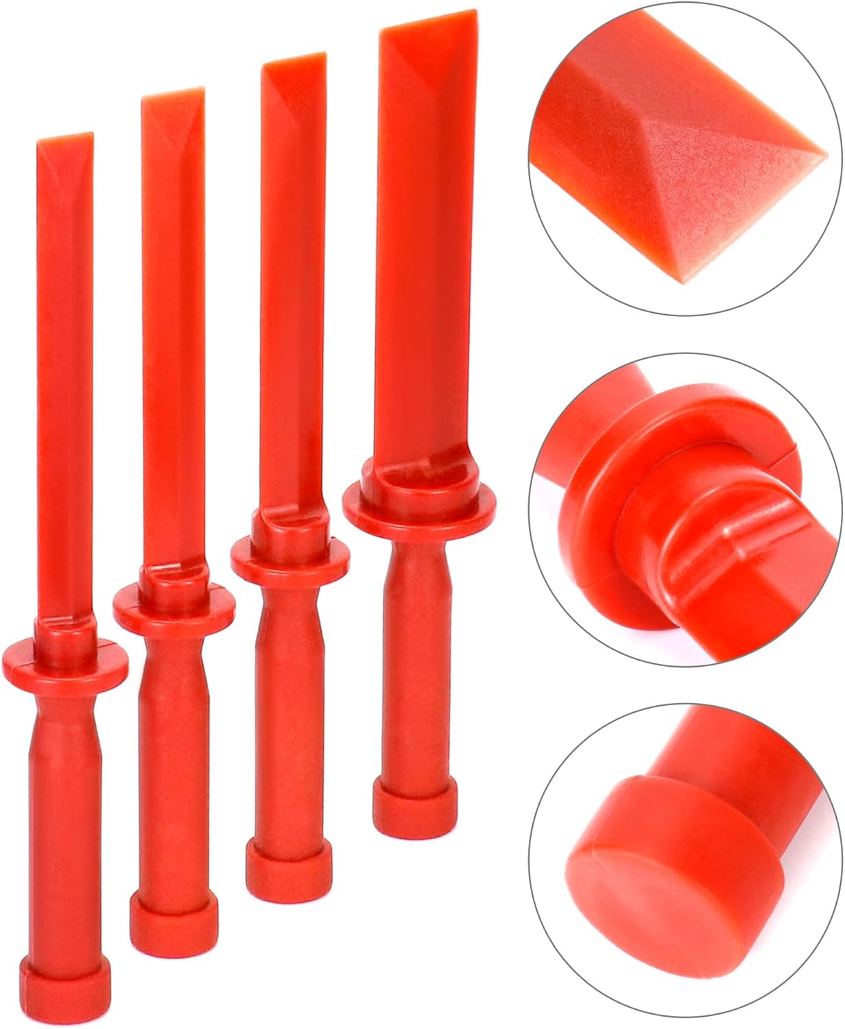 Plastic Chisel Scraper Set, 3/4", 7/8", 1", 1-1/2" Chemical Resistant Scraper Tool, No-marring Plastic Chisel Set for Removes Debris, Adhesives, Film, Paint — image 3