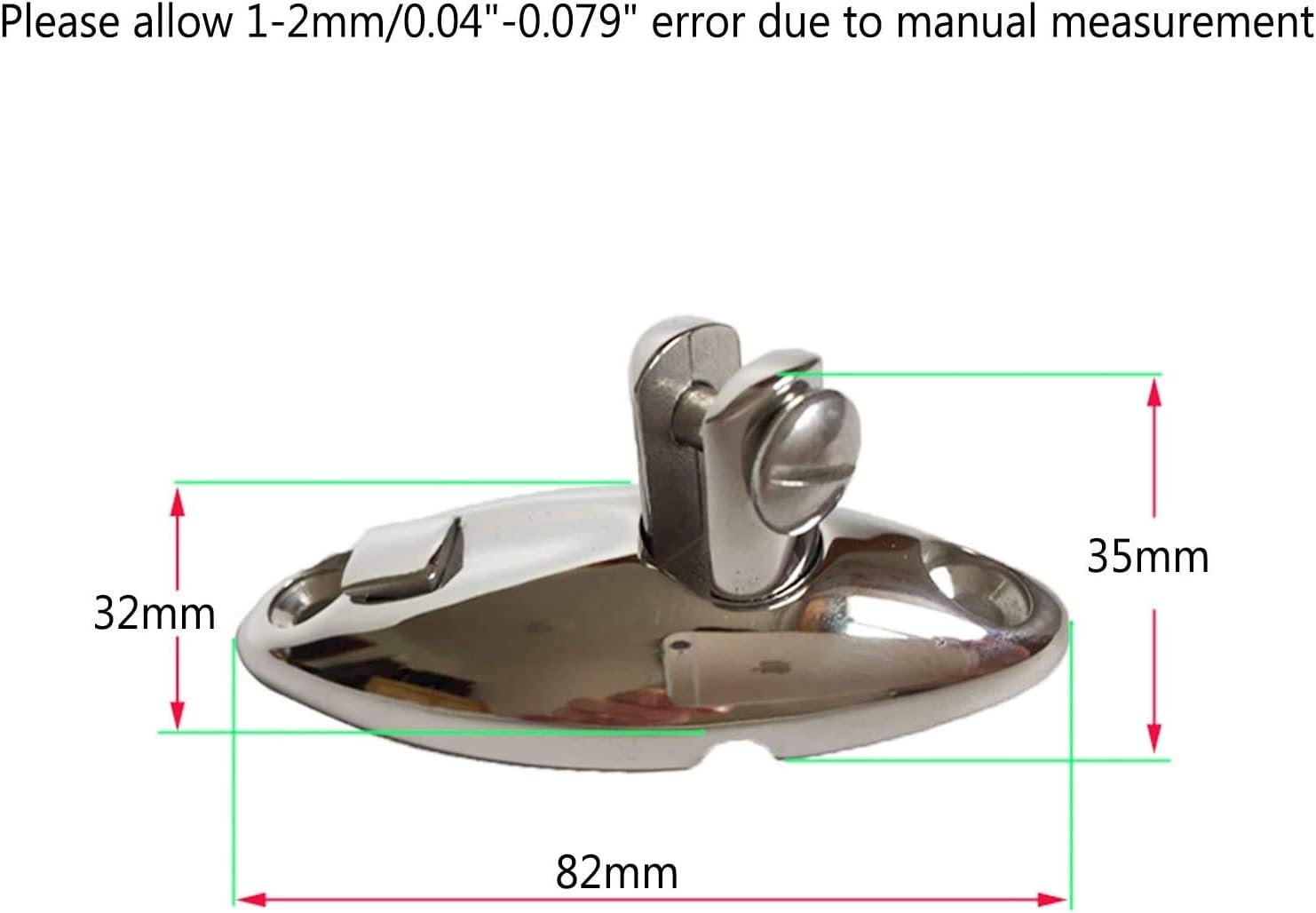 Heavy Duty 360 Degrees Swivel Quick Release Deck Hinge Side Mount 316 Stainless Steel Boat Bimini Top Hardware Without fasterneres — image 2
