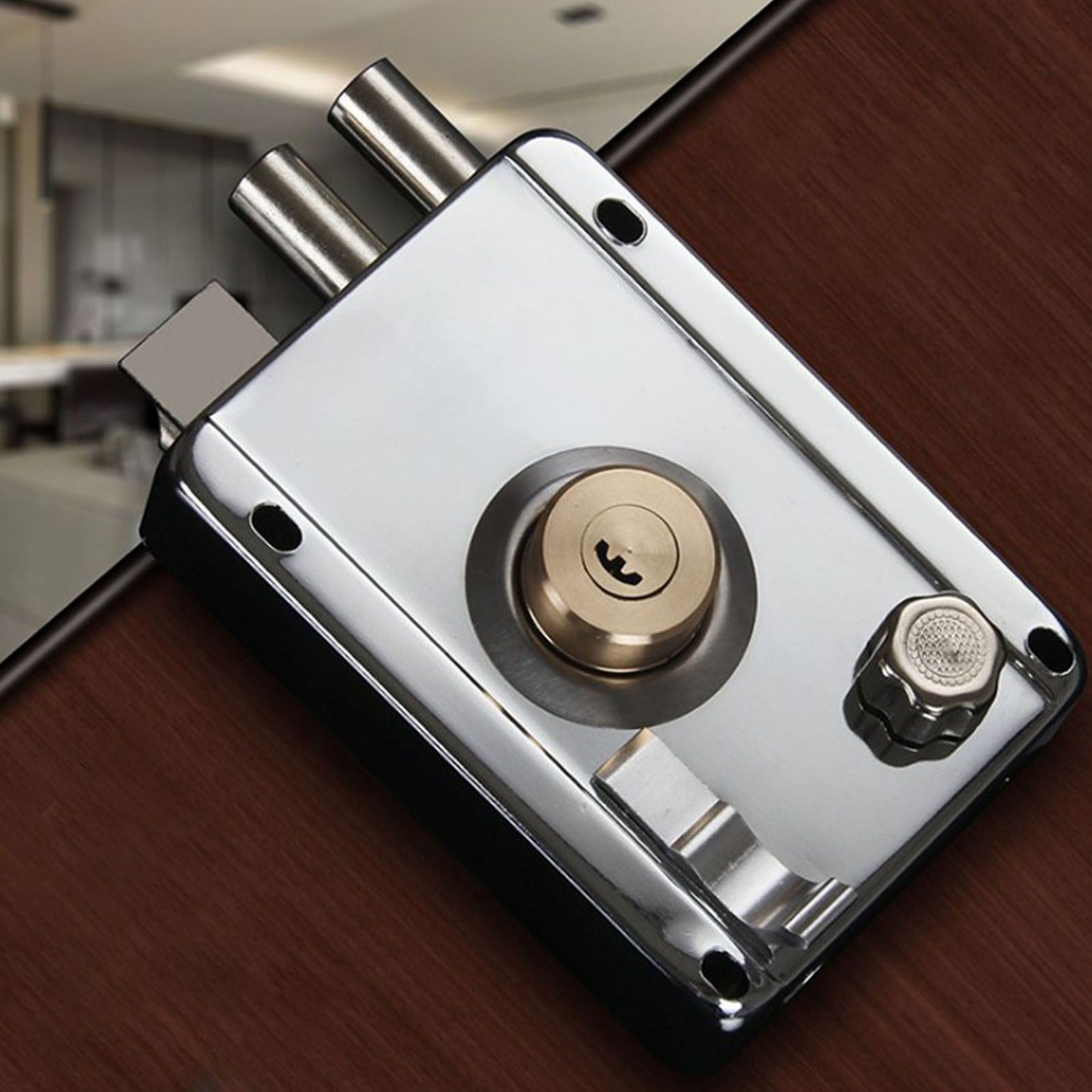 Exterior Gate Lock Stainless Steel Copper Lock Core Left Open with Edge Security Prevent Theft Old Gate Lock โ image 5