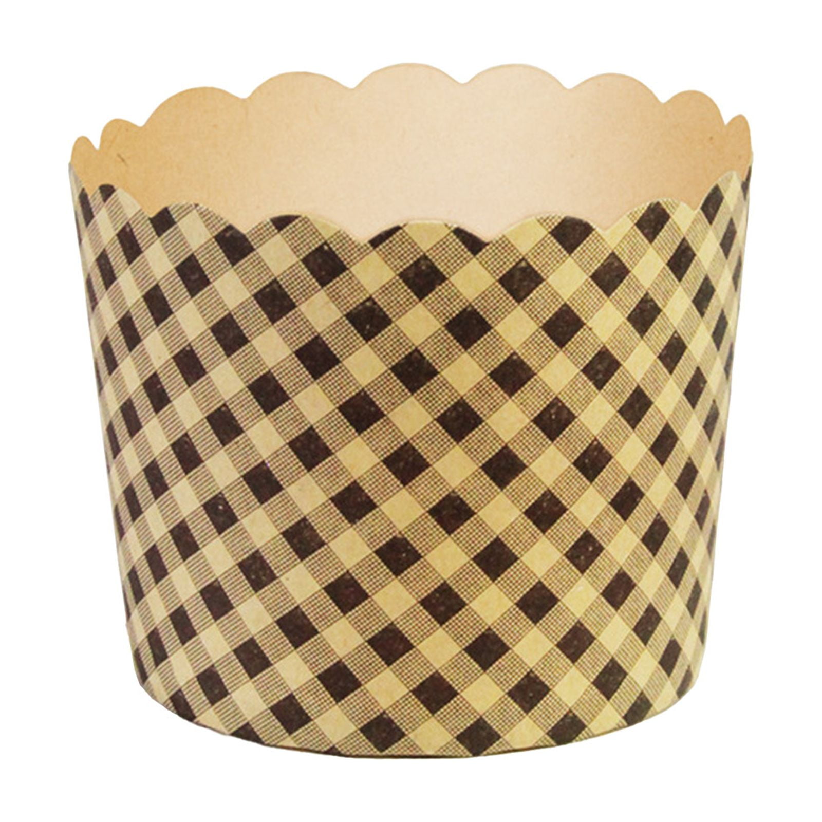 100Pcs Baking Cups, Muffin Cups Thick Cake Paper Cups Bread Paper Cups Lattice Cake Box, Heavy Duty Cupcake Liners, Kraft Paper Cupcakes Greaseproof Wrappers โ image 2