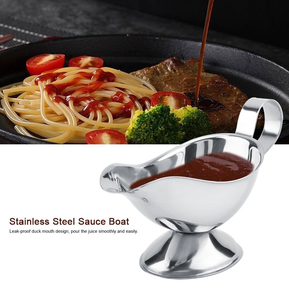 Stainless Steel Steak Pepper Sauce Boat Seasoning Container for Restaurant Kitchen(5oz) โ image 6