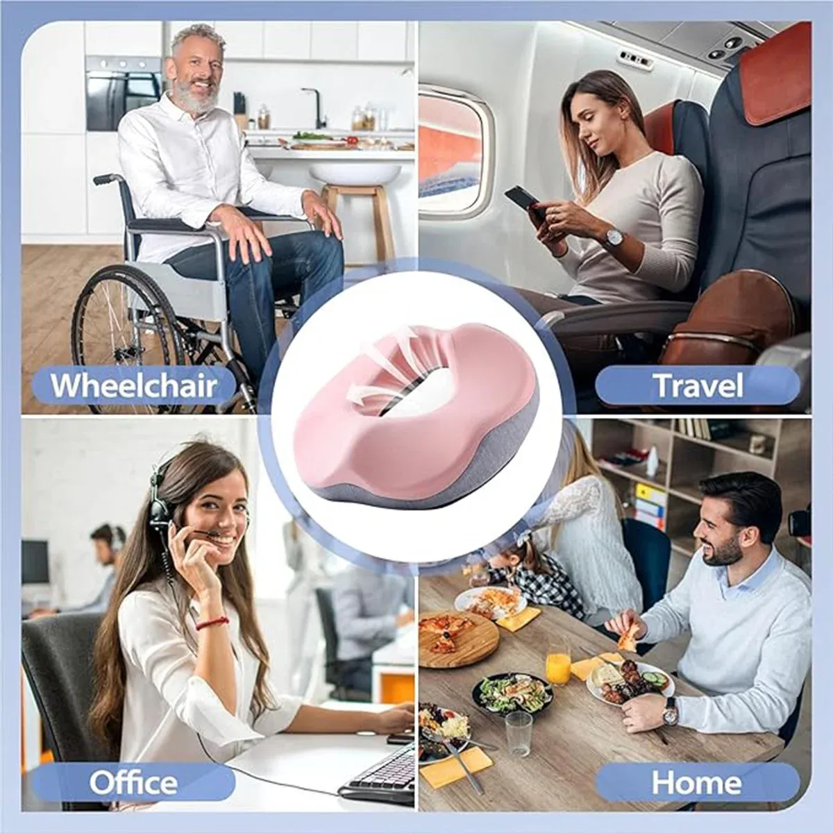 Memory Foam Seat Cushion Breathable Comfort Pad for Office Chair — image 6