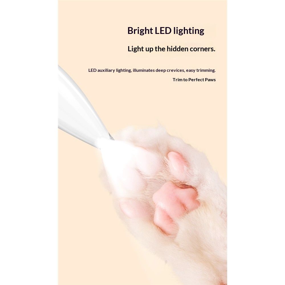 Pet Micro Precision Trimmer, Multifunctional Pet Hair Clippers for Grooming with LED Light, Low Noise Waterproof Rechargeable Pet Paw Trimmer for Pet — image 3