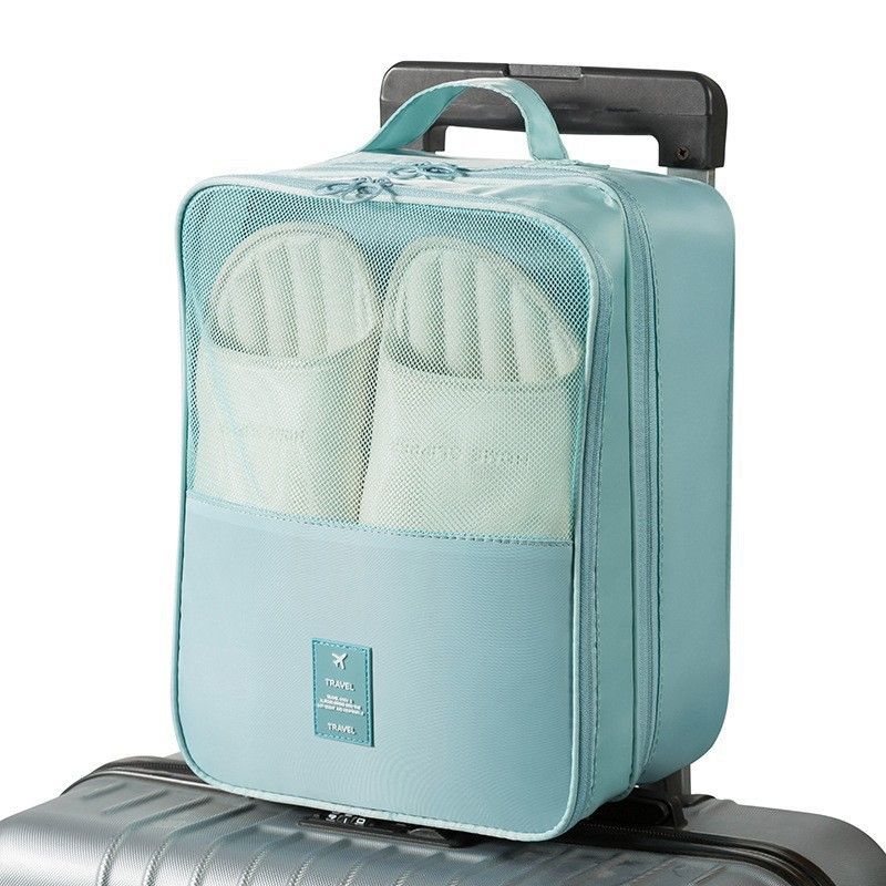 Shoe Storage Bag Layered Oxford Cube Travel Dustproof [shoe storage bag] off-white — image 2