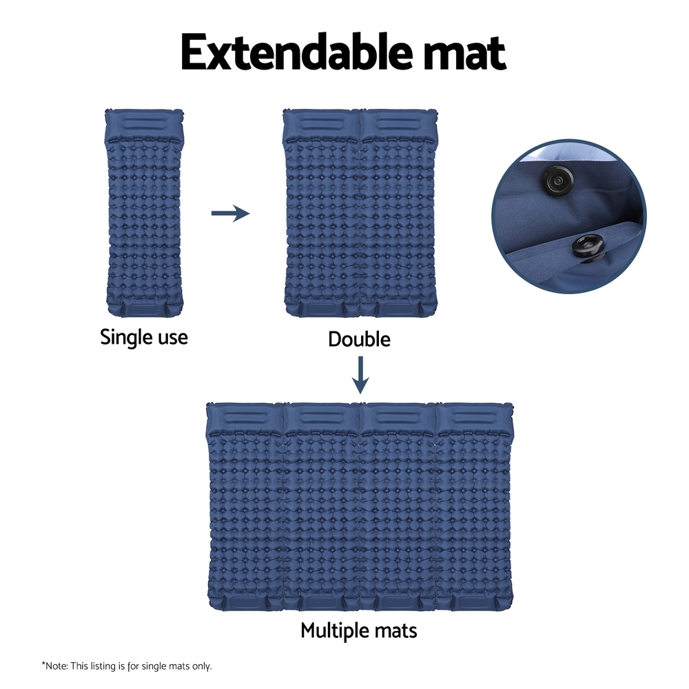 Weisshorn Self Inflating Mattress Camping Sleeping Mat Air Bed Single Pillow Bag — image 6