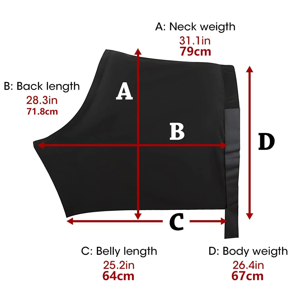 Horse Fly Repellent Vest Back Heart Shape Mesh Cover Breathable Anti Mosquito β image 3