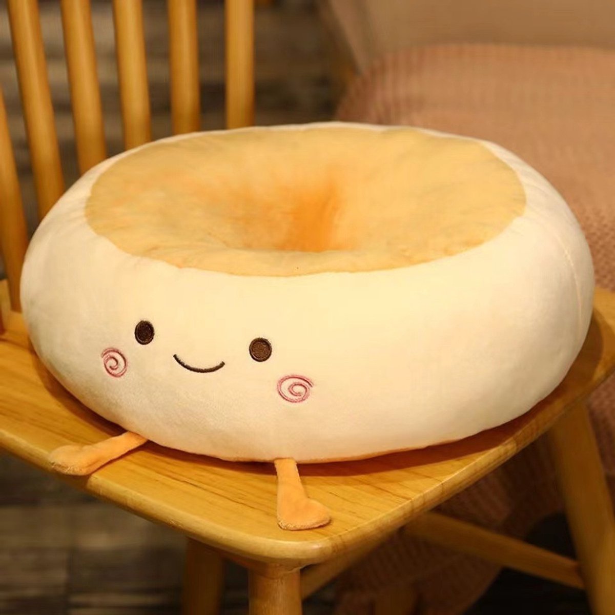 Round Seat Cushion - Round Chair Cushion - Donut Seat Cushion - Cute and Soft Decorative Cushion - Cartoon Design - Suitable Chairs for Bedrooms, Schools and