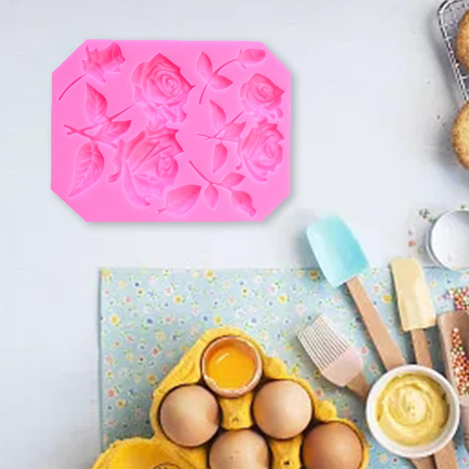 Flower Fondant Mold For Cake Decoration Chocolate Silicone Mold DIY Candy Baking Mold Rose Cheesecake Mold DIY Chocolate โ image 2