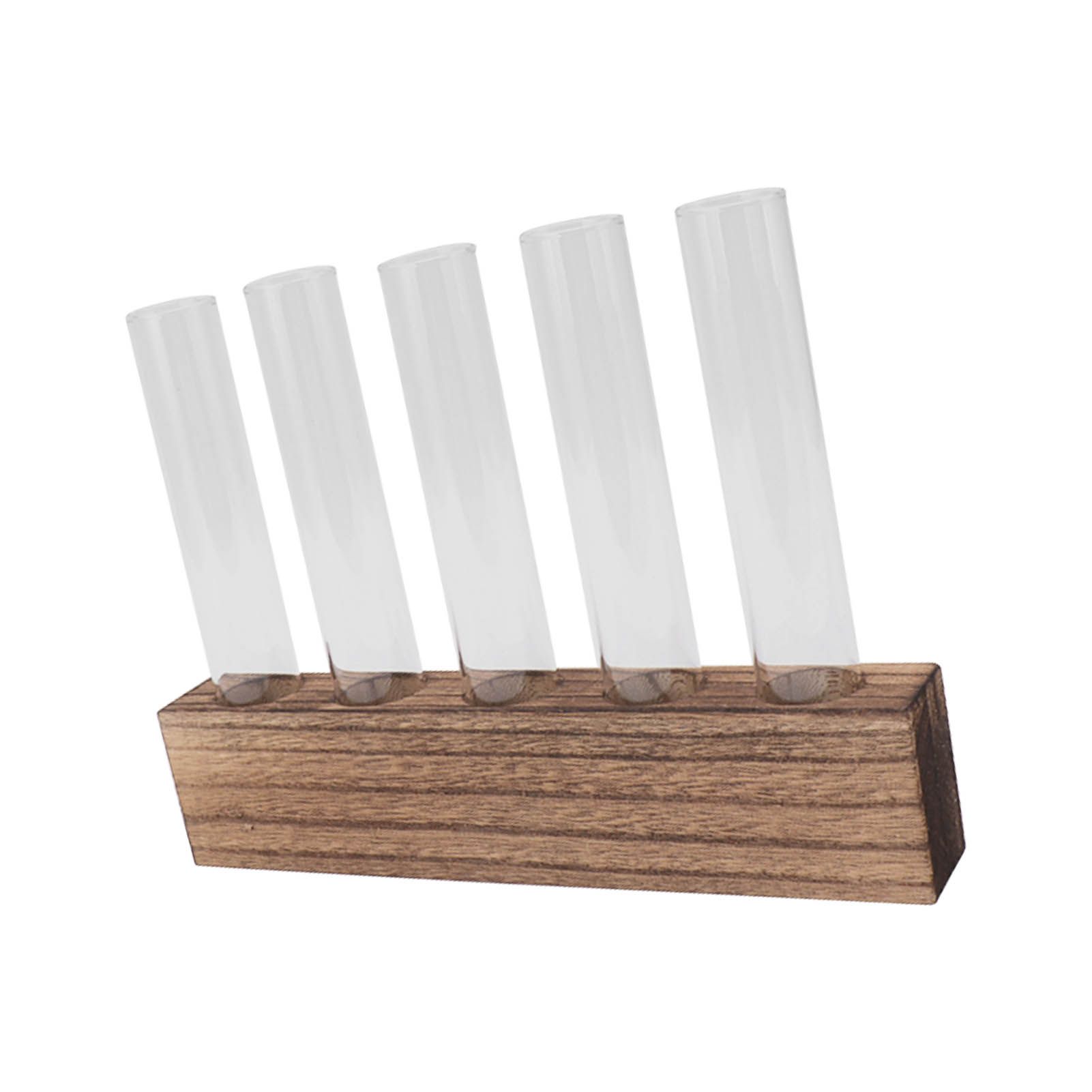 Glass Plant Propagation Station Plant Propagation Tubes Desktop Plant Terrarium With Wooden Stand Mini Test Tube Home Decor 5 Tubes โ image 3