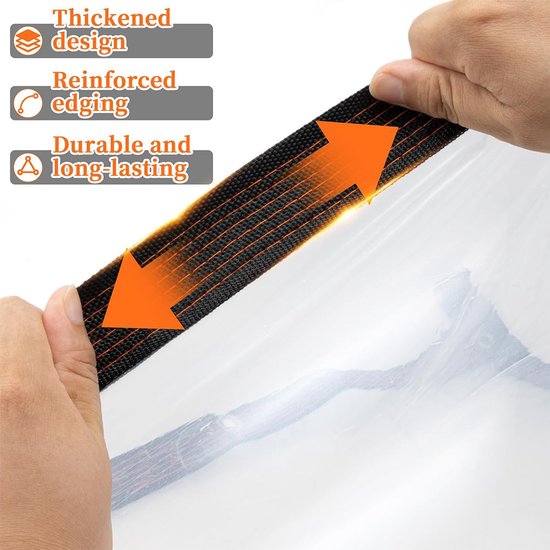Transparent tarpaulin with eyelets, transparent tarpaulin for outdoor use, waterproof film, woven tarpaulin, canvas, awning, durable, weatherproof โ image 3