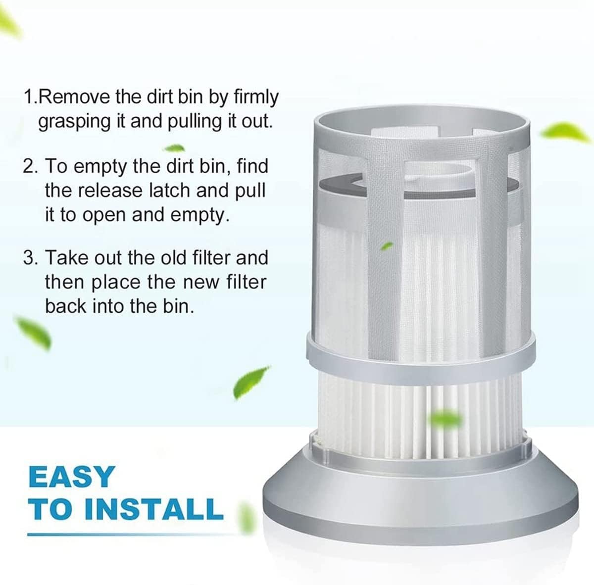 Replacement Filters Compatible With Bissell 2156A, 1665, 16652, 1665W Zing Vacuum-Cleaner, Replace 1613056, 2-Pack — image 5