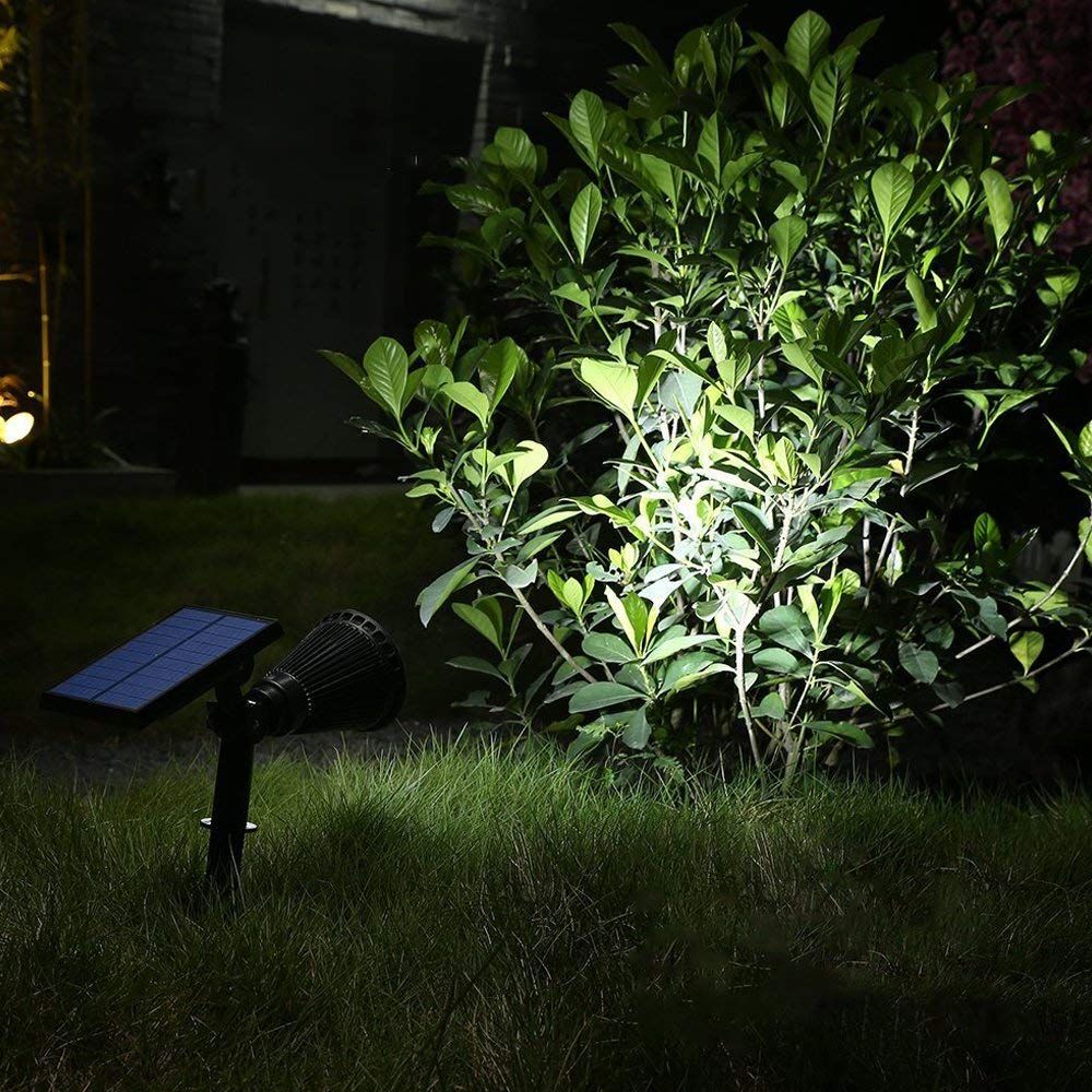 Solar Spotlight LED Outdoor Wall Light, IP65 Waterproof, Auto-on at Night/Auto-Off by Day, 180°Angle Adjustable (White) — image 2