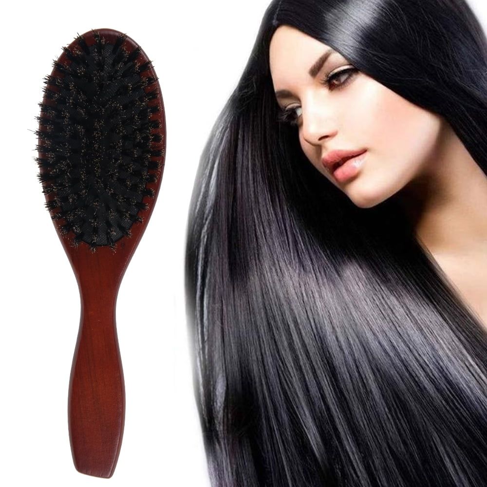 Boar Bristle Hair Brush Set Soft Natural Bristles for Thin and Fine Hair