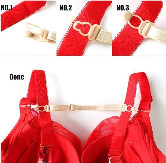 Bra Straps Holder Back Conceal Bra Straps Non-slip Elastic Cleavage Control, Replacement Bra Straps,Pack of 4 โ image 3