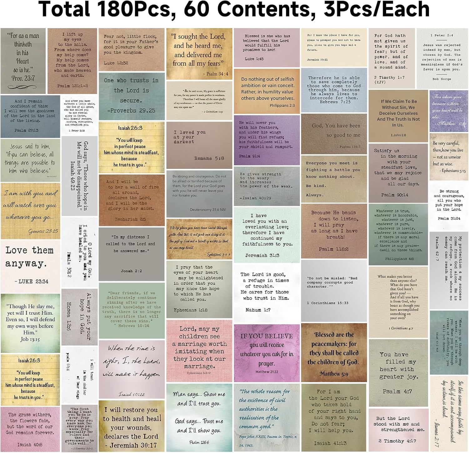 180Pcs Bible Verse Stickers - Vintage Inspirational Christian Stickers Bible Journaling Sticker Self Adhesive Religious Scripture Sticker Jesus Faith Label for — image 3