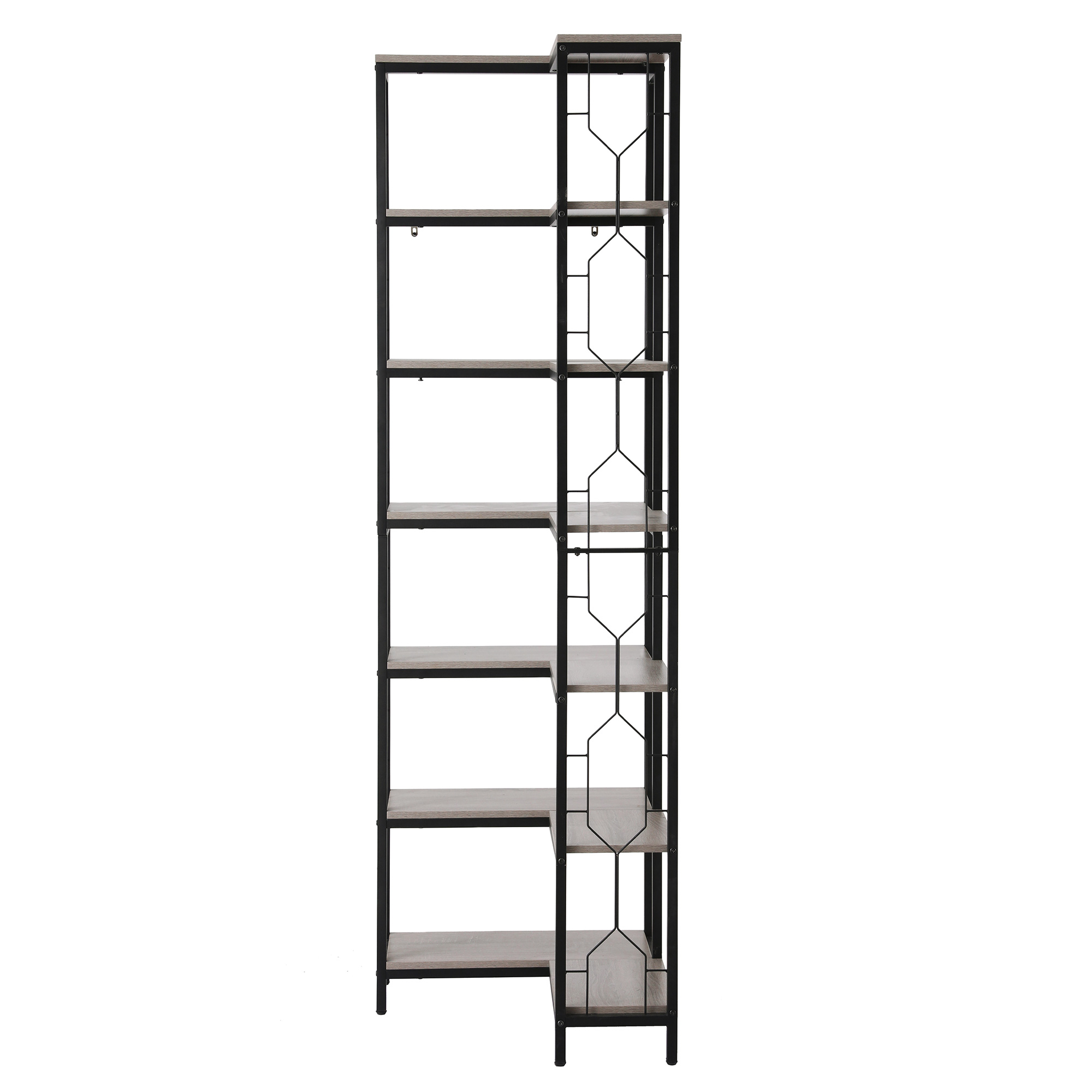 Artiss 6 Tiers Bookshelf Corner Shelf Bookcase Display Shelves Oak — image 4