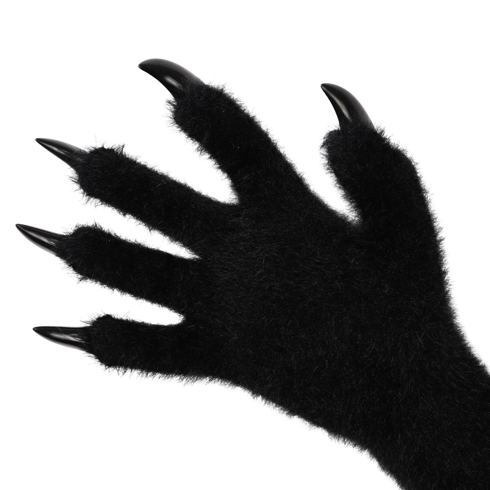 1 Pair Purple Realistic Long Claw Gloves – Halloween Costume Beast Paw Prop with Resin Nails — image 4