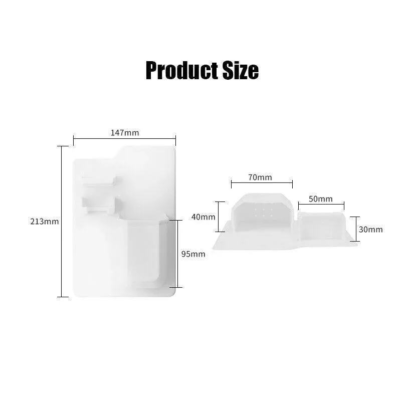 Silicone Shower Toothbrush Holder Bathroom Storage Rack for Razor and Toothpaste - Black โ image 4