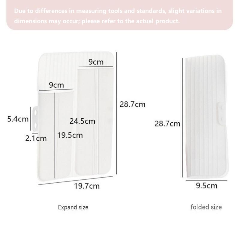 Blue Travel Silicone Hair Tool Storage Mat - Heat Resistant, Non-Slip, Foldable Organizer for Curling Irons and Straighteners, Dual Pocket Design for Cords and โ image 3