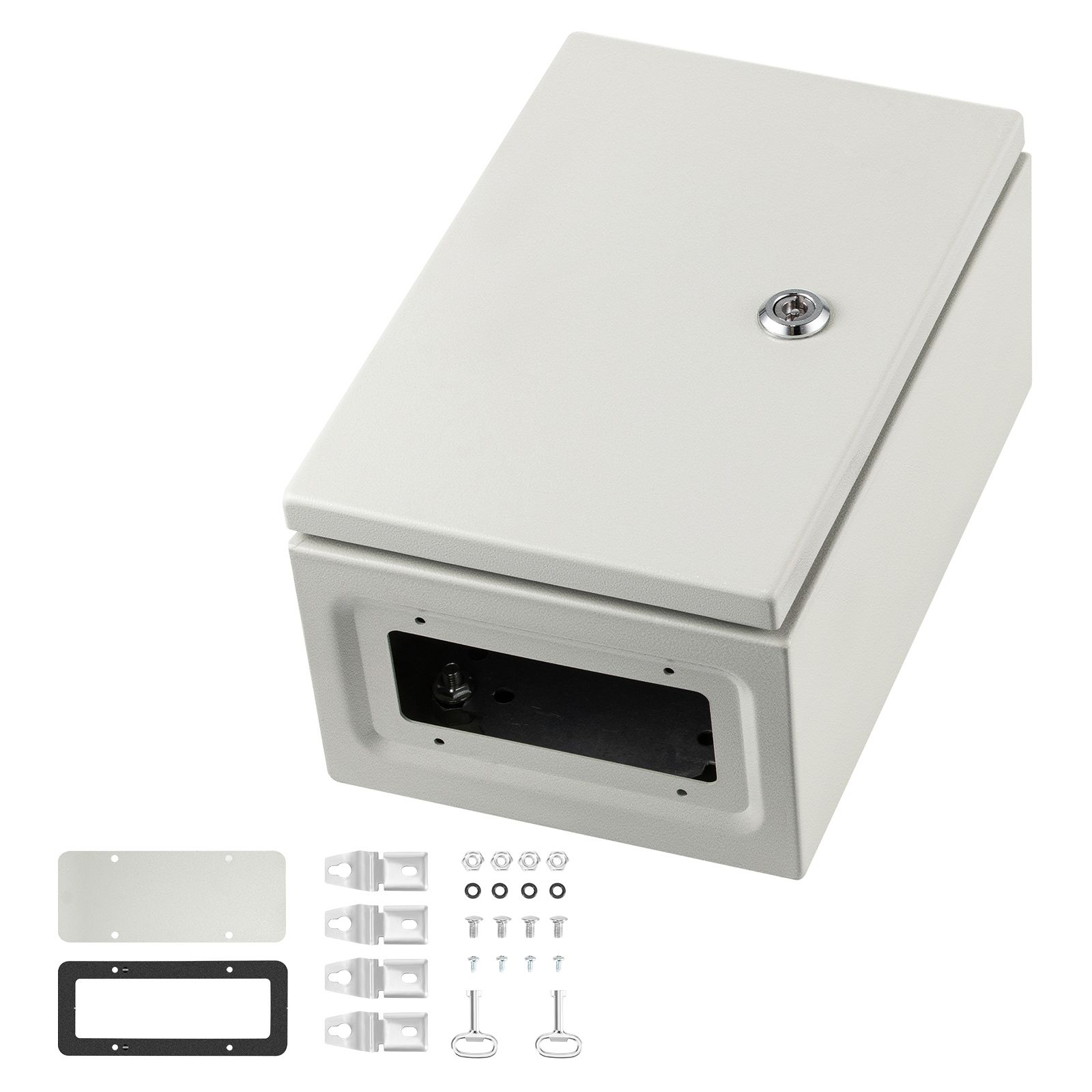 NEMA Steel Enclosure,12 × 8 × 6/'/' NEMA 4X Steel Electrical Box, IP66 Waterproof & Dustproof, Outdoor/Indoor Electrical Junction Box, with Mounting Plate