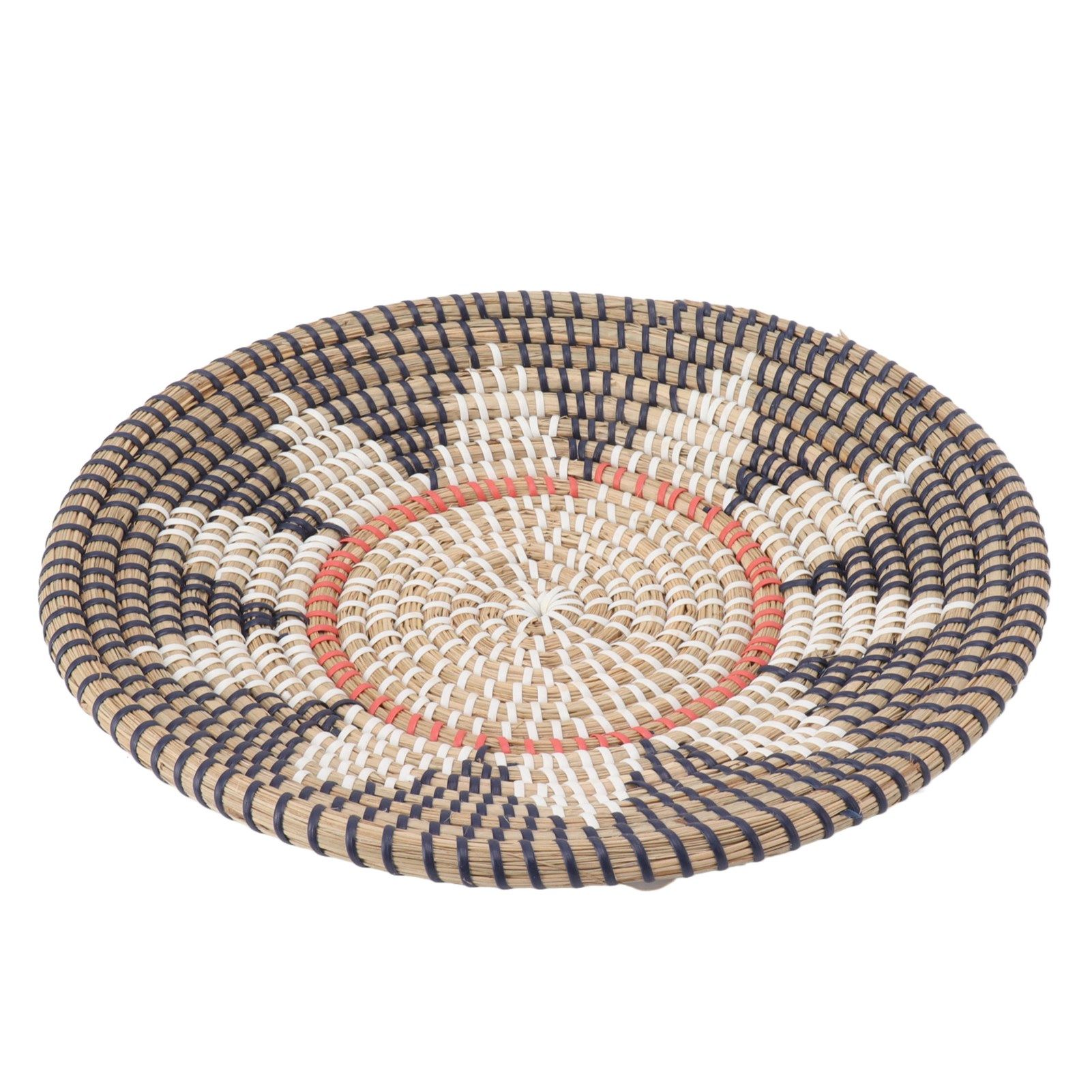 Round Grass Wall Ornaments 35cm Diameter Hand Knitting Hanging Woven Wall Baskets for Living Room Kitchen Style 2 โ image 2