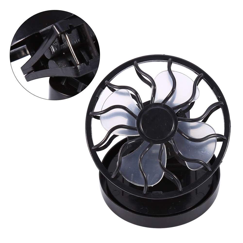 Electric Mini Solar Fan, Air Conditioner Cooling Cell Fan, Clip on Visor or Held by Hand, only Works in the Direct Sun — image 3