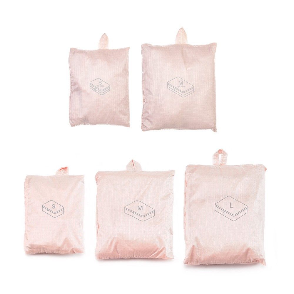 Travel Storage Hanging Bag Polyester Home BS8005 light pink (Double layer) SM two-piece set