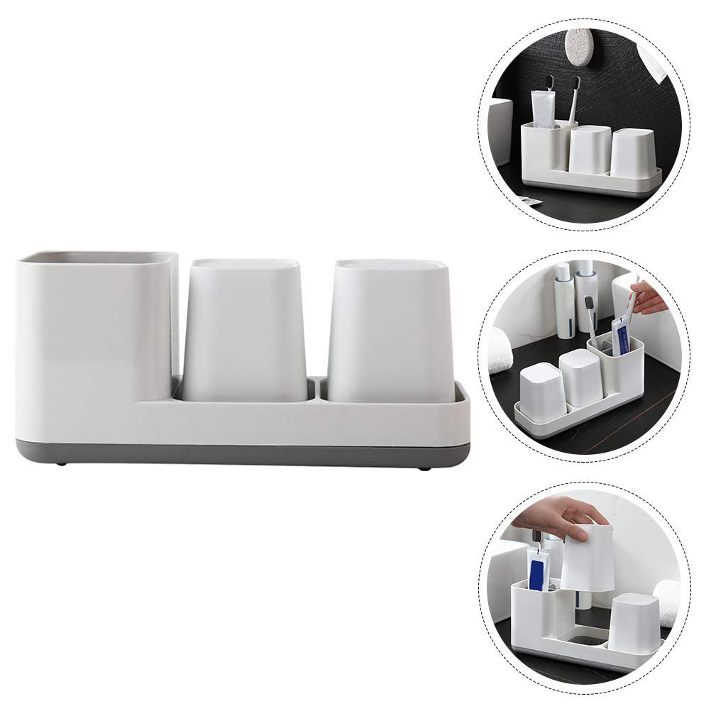 Toothbrush Holder Toothbrush Stand Holder Hanger Rack Stand Washroom Rack Clothes Hanging Rack 1-pcs