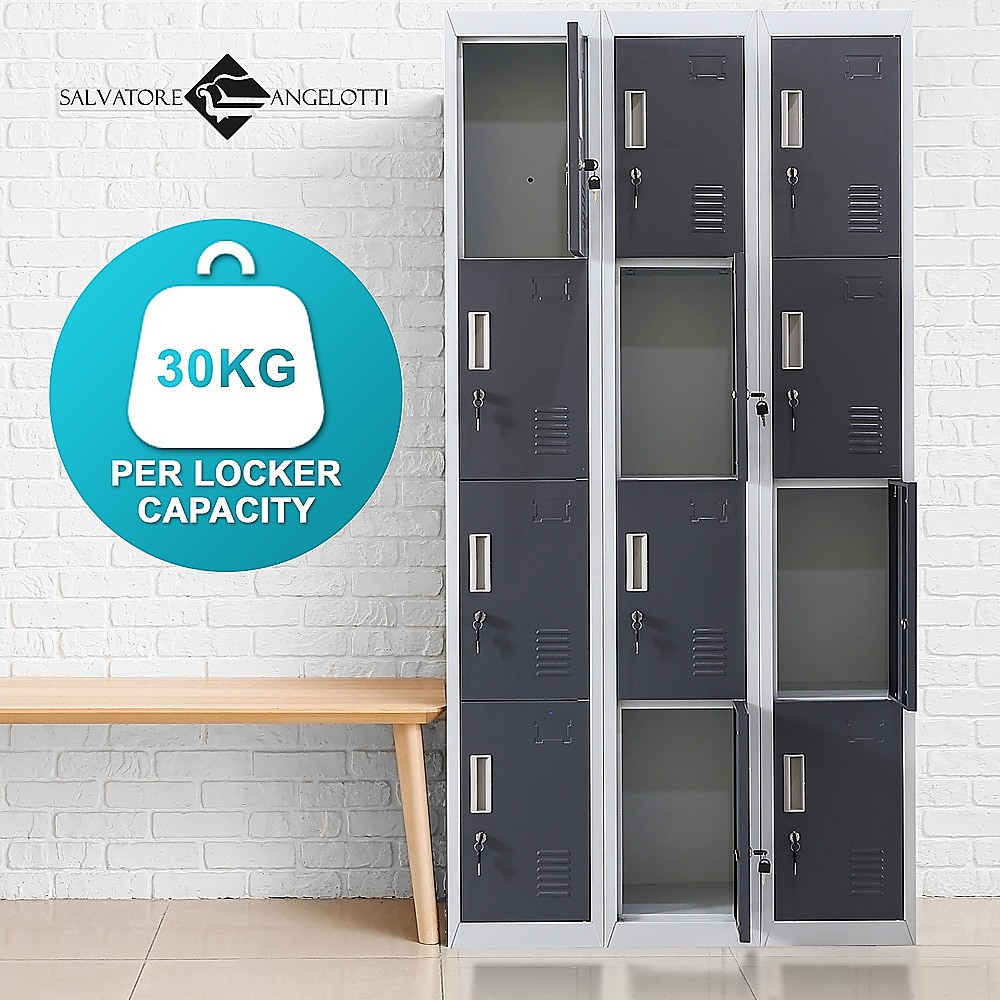 12-Door Locker for Office Gym Shed School Home Storage - Standard Lock with Keys โ image 6
