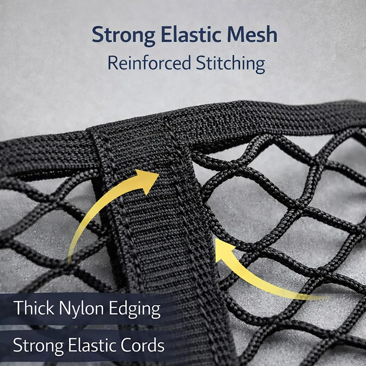 Trunk Cargo Net Bag Stereo Boot Storage Organiser SUV Pickup 4 Compartment 150cm โ image 6