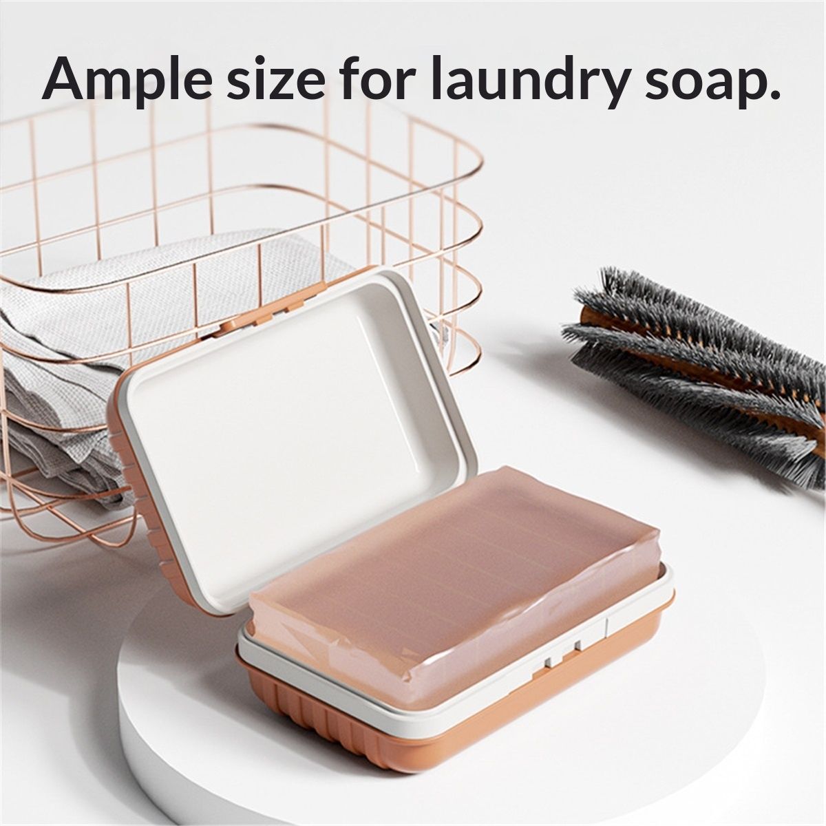 Soap Holder Dish 3 Pack for Shower, Travel Soap Case with Lid for Gym, Camping Essentials, Hiking, Travel Size Toiletries, Portable, Leakproof, Brown โ image 4