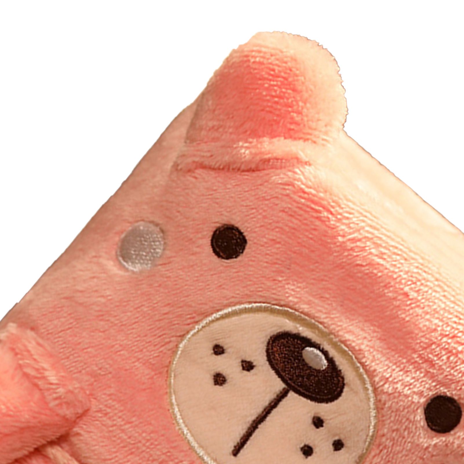 Flannel Blanket Cute Animal Shape Soft Skin Friendly Portable Nap Blanket for Sofa Bed Office Dormitory Pink Bear 80 × 100cm / 31.5 × 39.4in — image 3