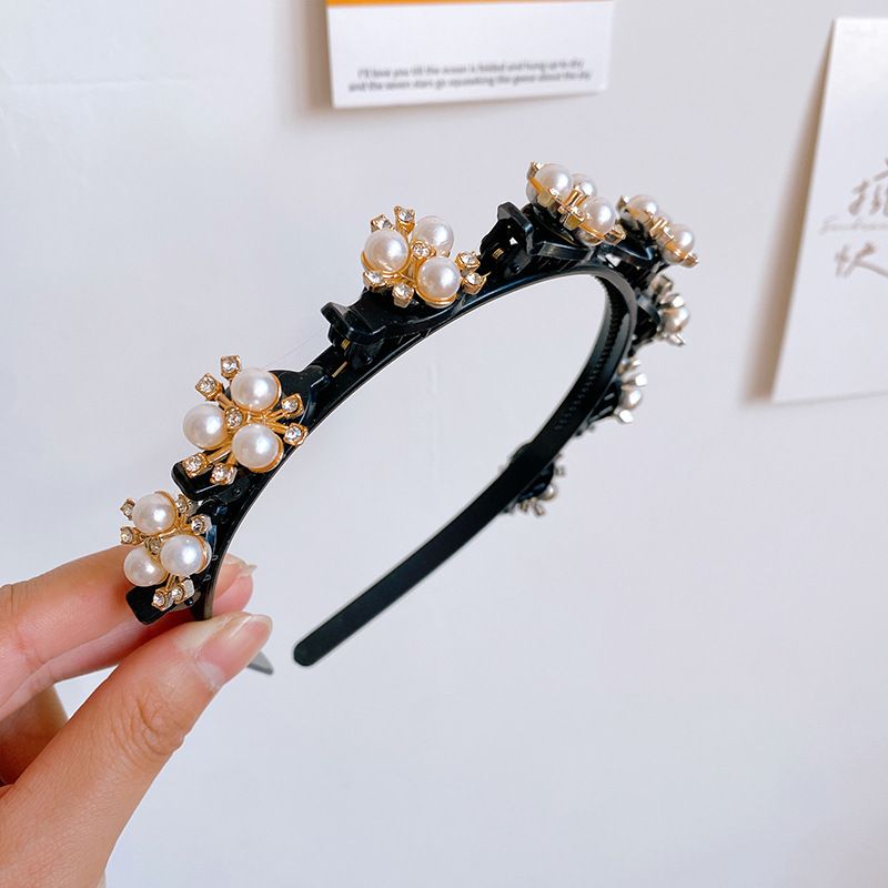 5 PACK Hairpin Headbands For Women, Double Bangs Ladies Hairstyle Headwear,Braided Hair Clip Bangs Broken Hair Finishing — image 2