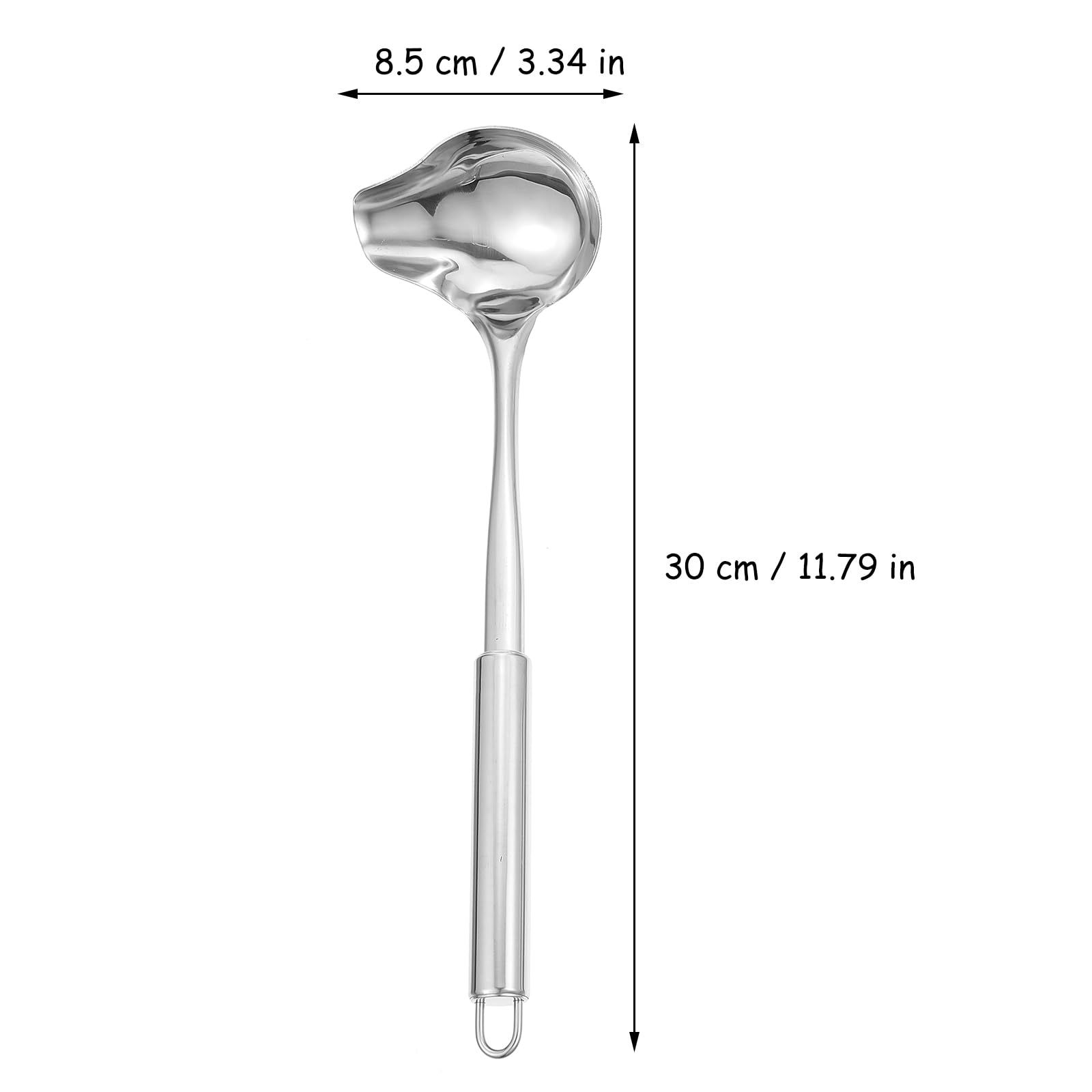 2pcs Stainless Steel Sauce Drizzle Spoon with Spout Duckbill Sauce Spoons Serving Soup Ladle for Spooning Dressings Kitchen — image 4