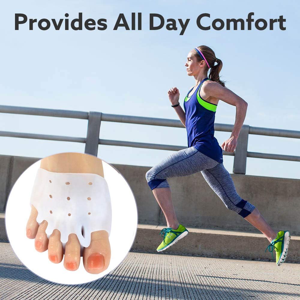 Silicone five hole forefoot pad half size pad massage five toe honeycomb forefoot pad anti pain shock-absorbing sole pad โ image 2