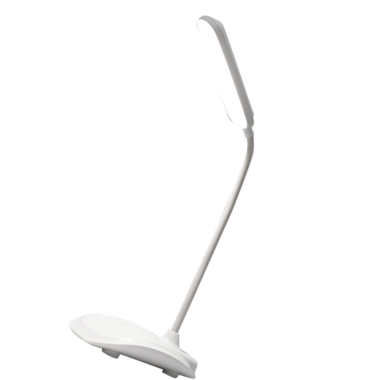 LED Desk Lamp Touch Control Three Level Color Temperature Stepless Dimming USB Charging Table Lamp White โ image 4