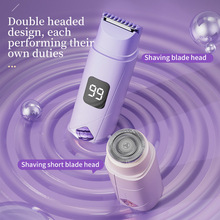 Purple Double-Headed Hair Removal Trimmer - Precision Shaving & Shortening with Type-C Charging — image 2