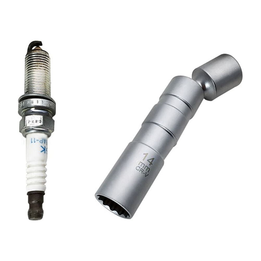 Worgeous Magnetic 12 Angle Spark Plug Sleeve for Car with 14mm 3/8 Drive Suitable for Spark Plugs Removal Tool Socket Silver carbon steel โ image 6