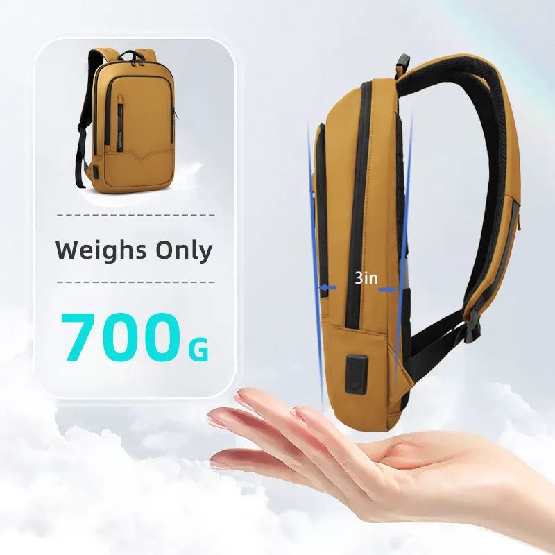 15.6-Inch Thin Laptop Backpack Yellow — image 4
