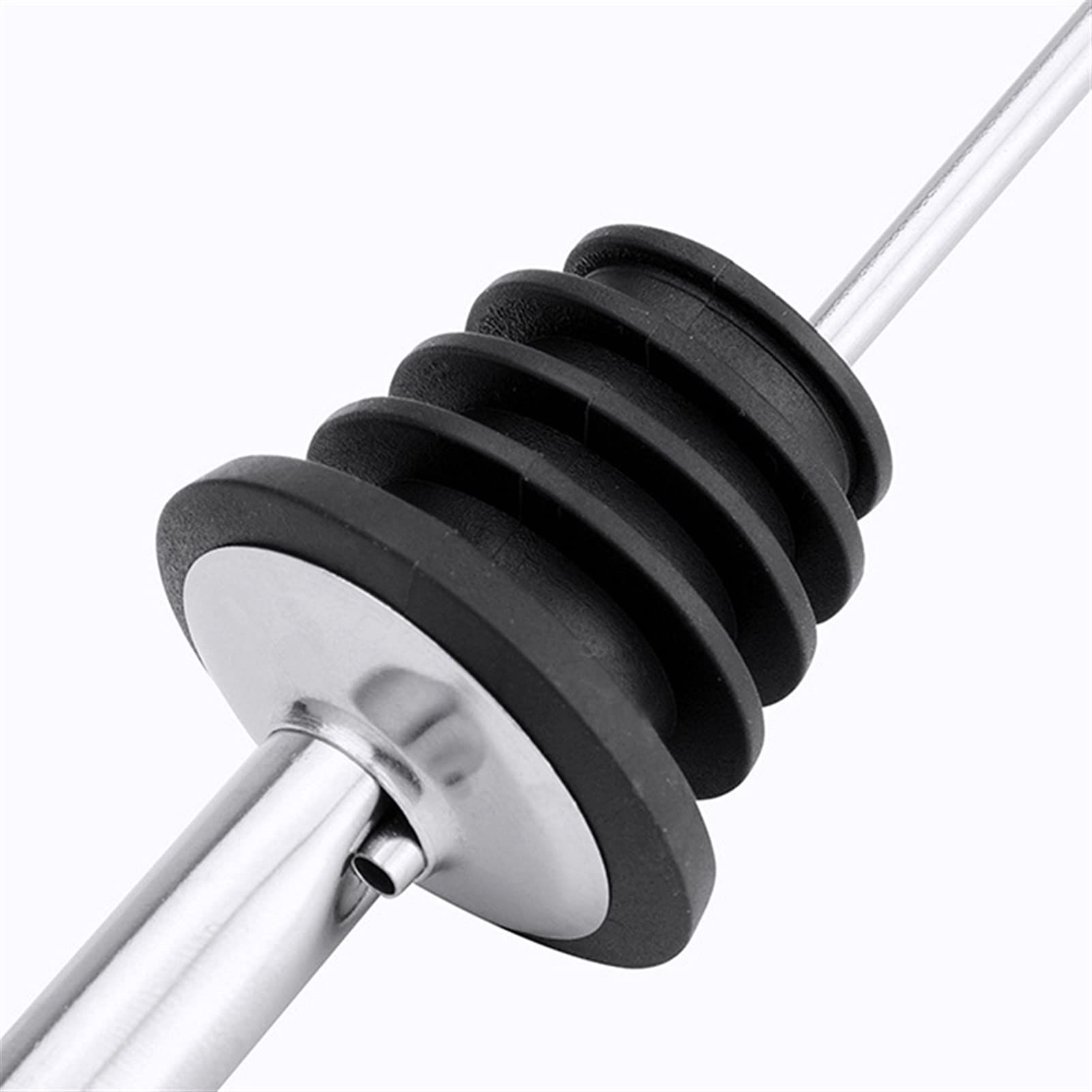 Liquor Pourer Speed Pourer 2Pcs/Set Wine Pourer Stainless Steel Wine Bottle Stopper with Cap Alcohol Liquor Spouts Bottle — image 2