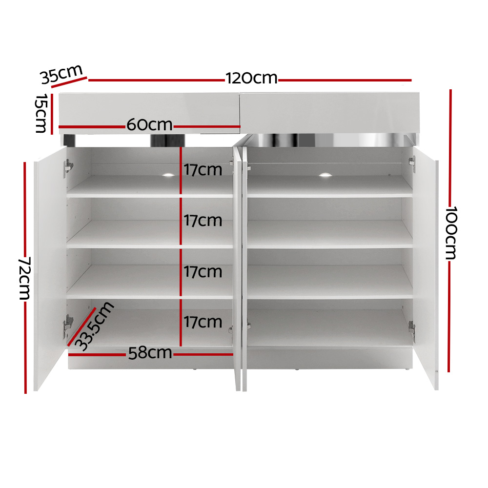 Artiss Shoe Rack Cabinet Storage Cupboard 24 Pairs - Lydia — image 4