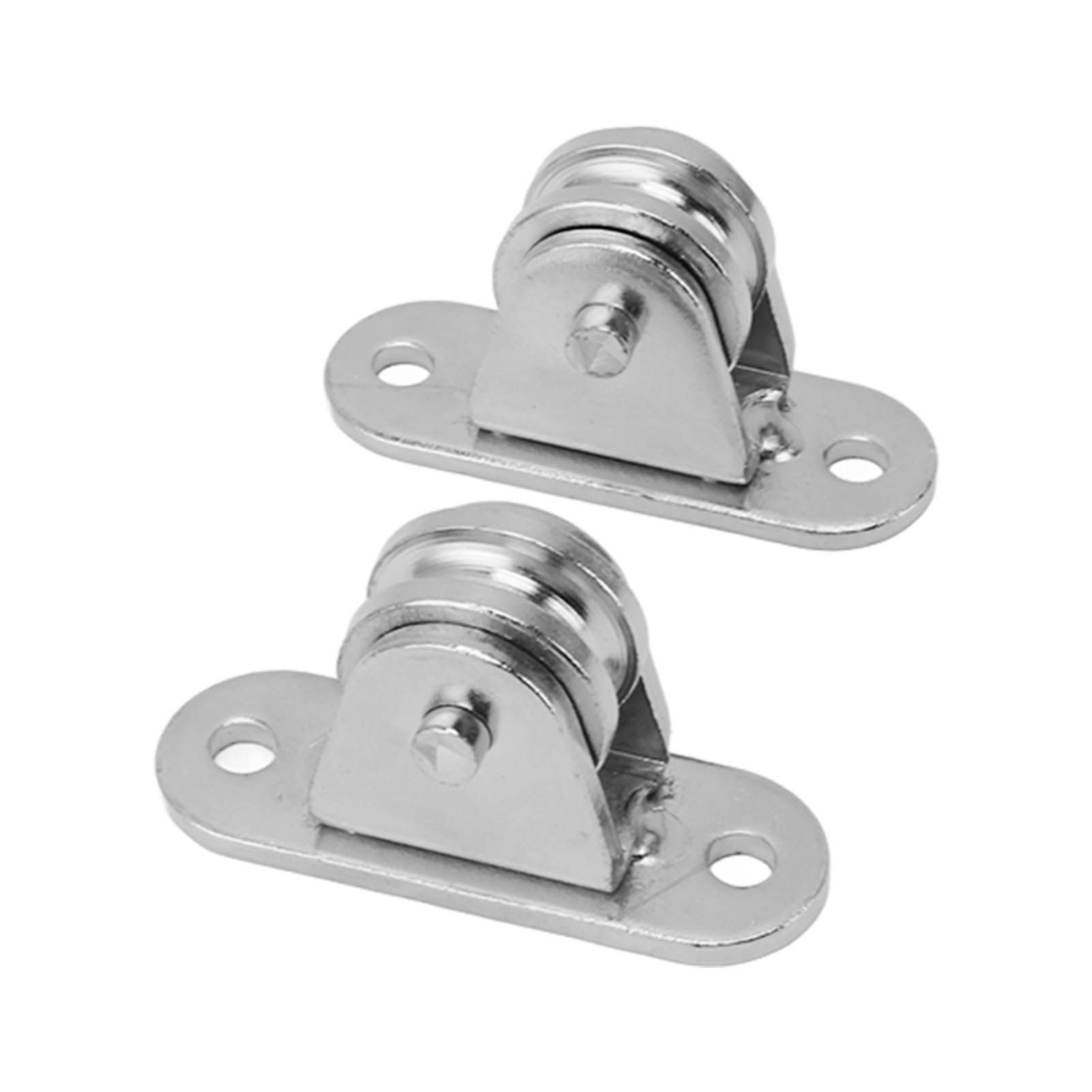 Small Pulley Block Stainless Steel Silent Pulley Roller Wall Mounted Fixed Pulley for DIY Equipment Wire Rope Rail Sliding Gate 2PCS โ image 3