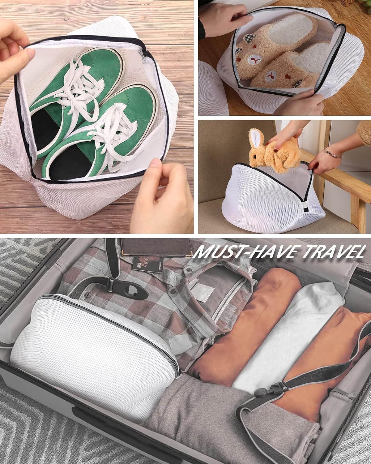 2 Piece Washing Machine Shoe Bag Set Reusable, 38 x 21 x 23 cm — image 5
