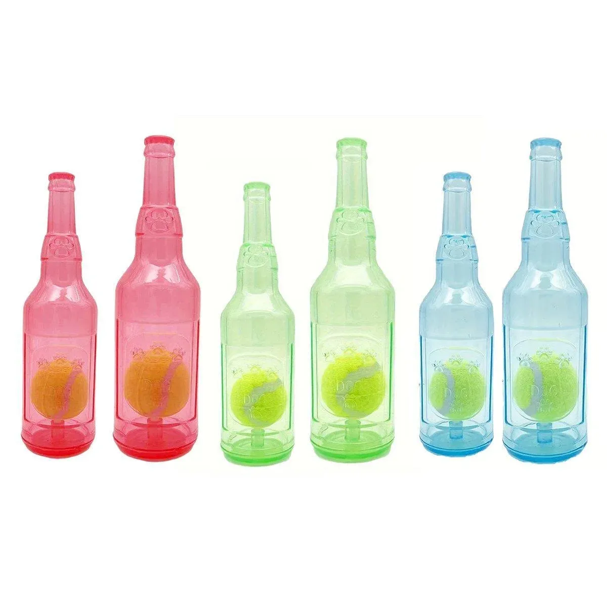 Durable Pet Teething Resistant Tennis Ball Wine Bottle Chew Toy for Dogs Play - Green-S — image 3