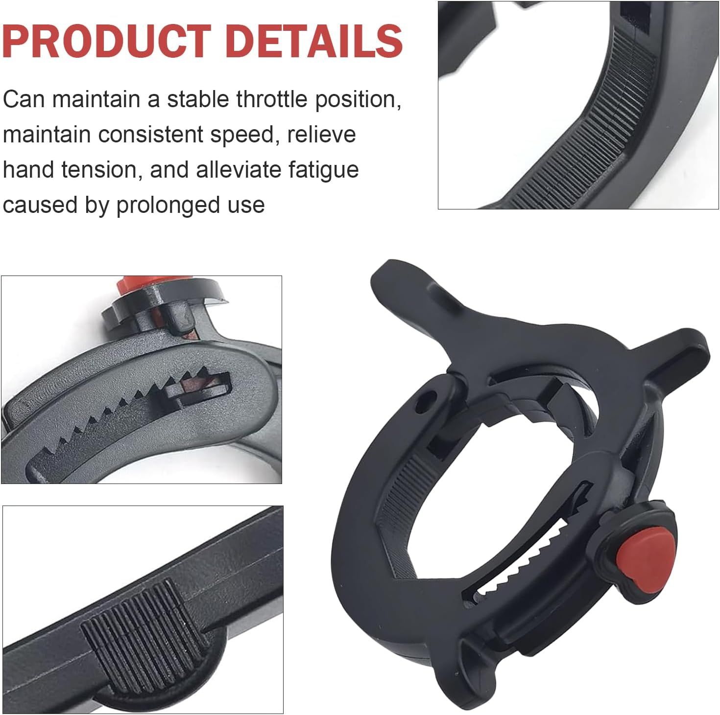 Motorcycle Cruise Control Assist, Handlebar Booster Clamp with Quick Release Throttle Button, Anti-skid Rustproof Throttle Lock, Universal Saver โ image 5